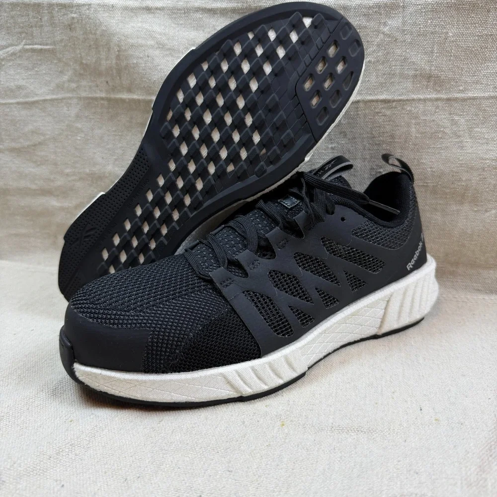 Rebok Work Shoe Fusion Flexweave Composite Toe Black Mens 11 Worn Once